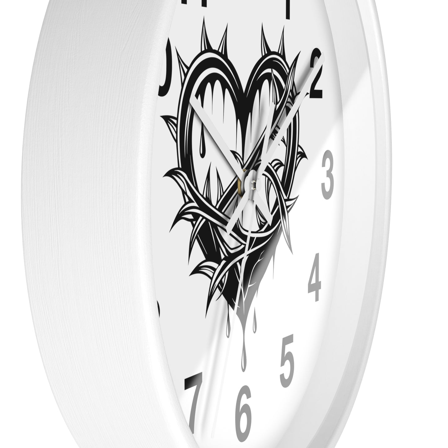 Heart & Thorns Wall Clock - Gothic Decor, Home Wall Art, Unique Timepiece, Perfect Gift for Her, Stylish Home Accessories