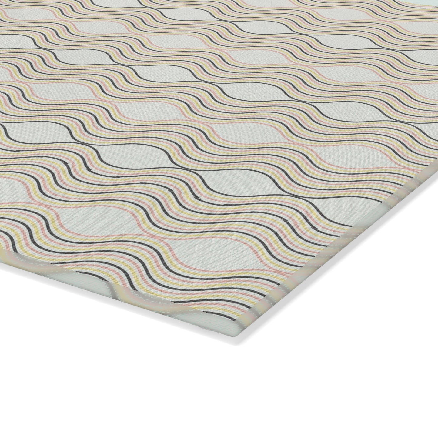 Boho Wave Glass Cutting Board, Kitchen Decor, Gift for Home Chef, Housewarming Present, Unique Cooking Essential, Modern Serveware