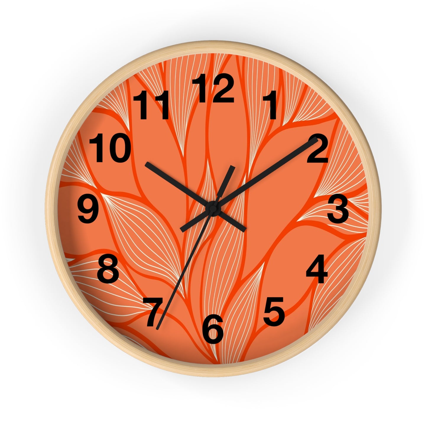 Modern Floral Wall Clock, Home Decor, Unique Timepiece, Boho Style, Office Decoration, Gift Idea