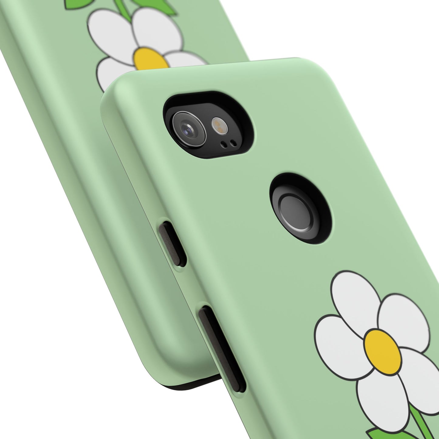 Floral Phone Case - Tough Cases for Nature Lovers, Cute Green Flower Design, iPhone Cover, Gift for Her, Spring Accessories