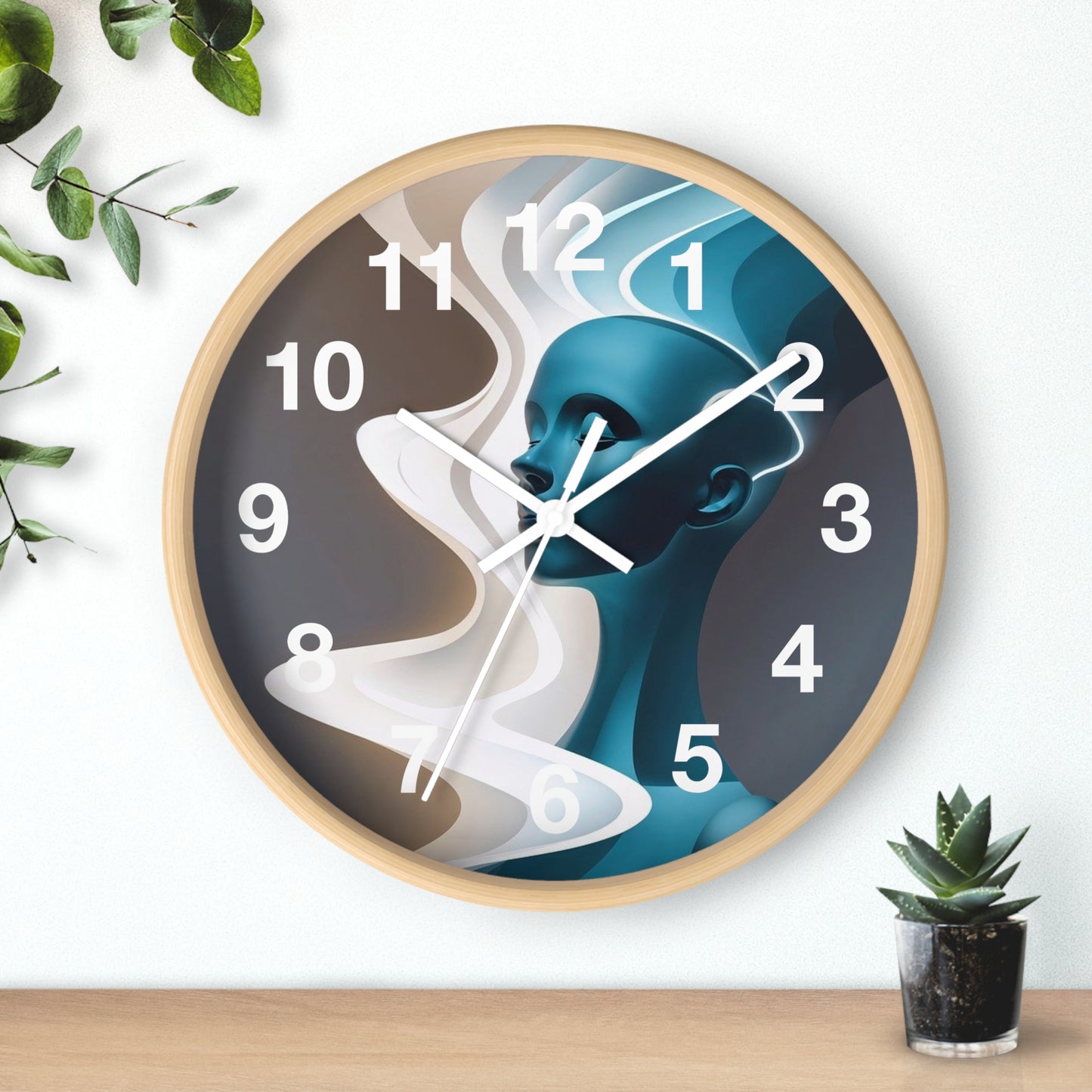 Artistic Modern Wall Clock with Abstract Face Design, Contemporary Decor, Unique Gift for Home or Office, Minimalist Timekeeper, [...]