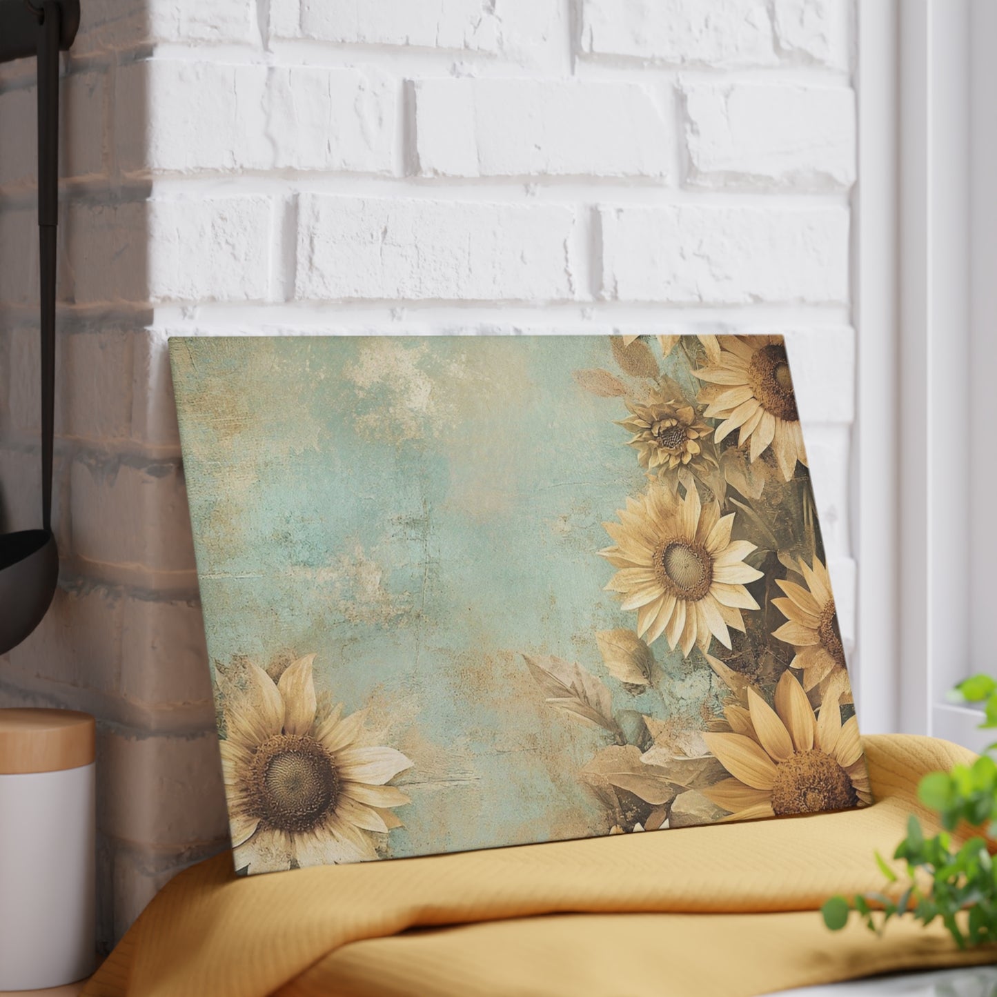 Sunflower Glass Cutting Board, Rustic Kitchen Decor, Unique Gift for Foodies & Home Chefs, Spring & Summer Serving Platter, Floral [...]