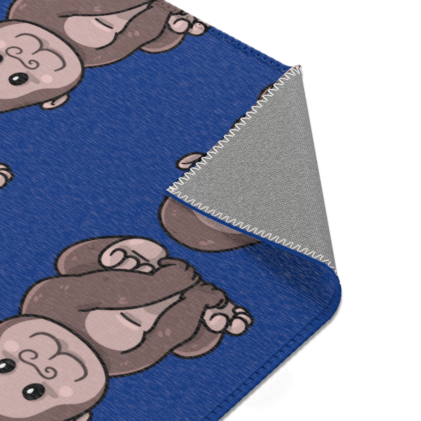 Cute Cartoon Monkey Area Rug, Fun Kid's Room Decor