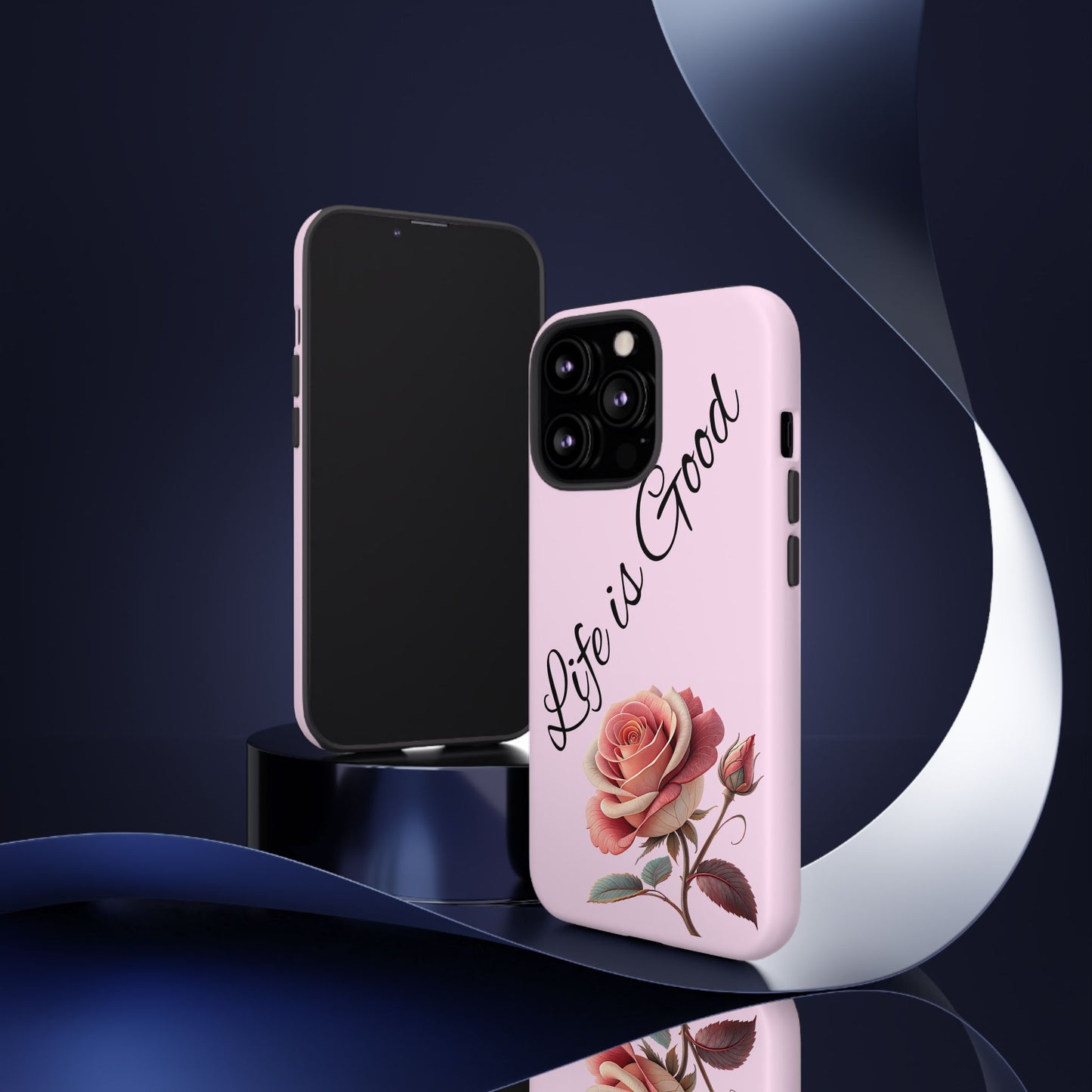 Roses & Positivity Phone Case - Floral Design, Life is Good, Tough Cases for Everyday Wear, Gift for Friends, Mother's Day, Spring [...]