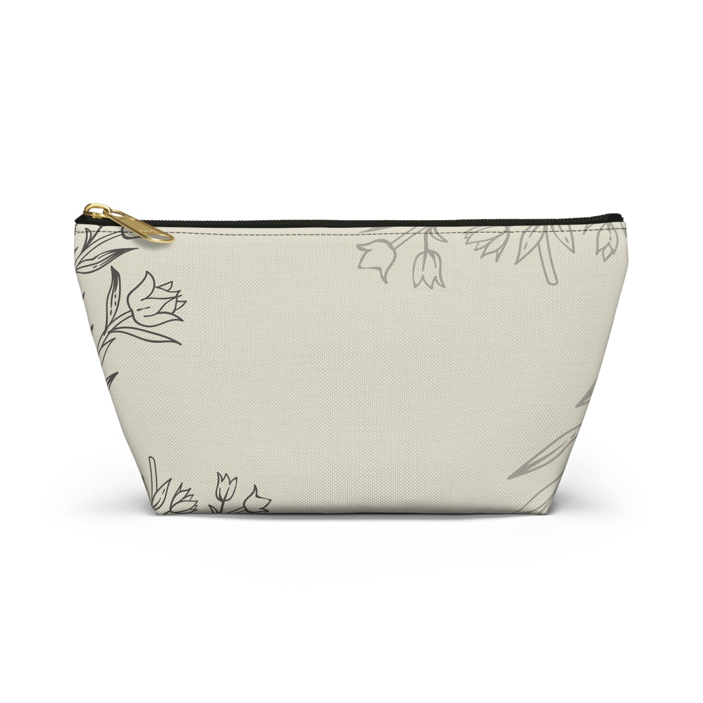Floral Sketch Accessory Pouch — T‑Bottom Makeup & Travel Organizer