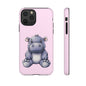 Cute Hippo Phone Case - Tough Cases, Animal Phone Cover, Kawaii Accessories, Gifts for Kids, Unique Tech Gear