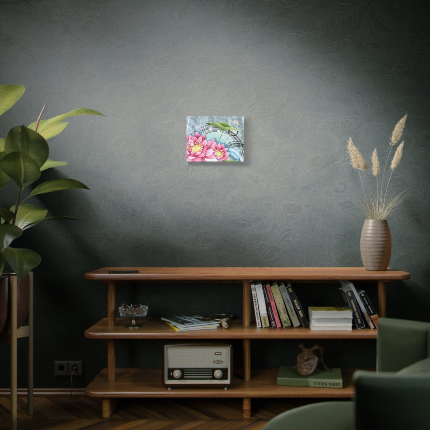 Lotus Blossom Matte Canvas Wall Art — Stretched 1.25" Decorative Print