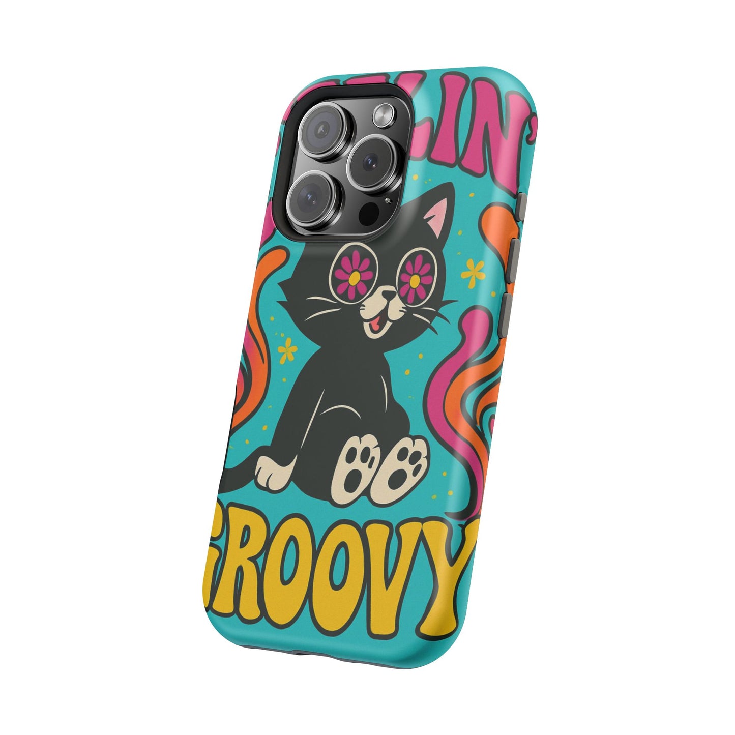 Groovy Cat Magnetic Impact-Resistant Phone Case