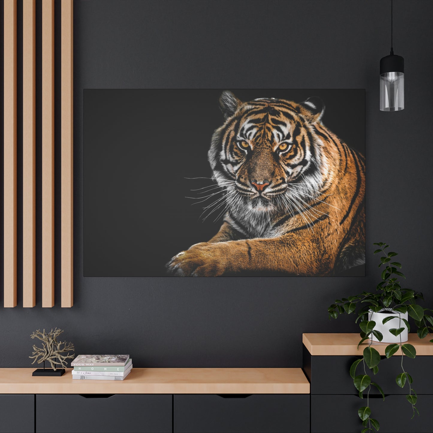 Majestic Tiger Canvas Art, Perfect for Animal Lovers, Home Decor, Gift for Wildlife Enthusiasts, Modern Wall Art, 1.25" Depth