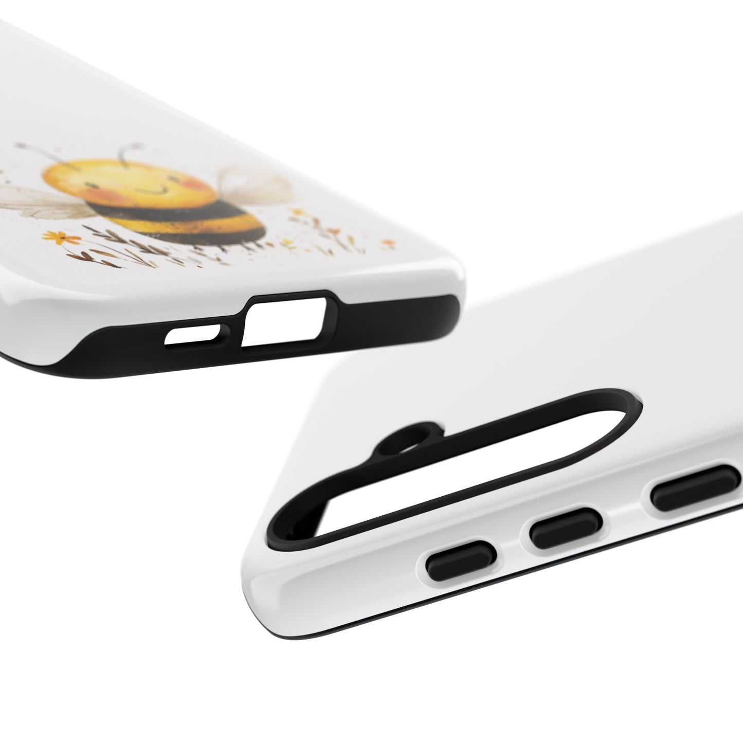 Bee Phone Case, Cute Bee Design, Tough Phone Cover, Gift for Nature Lovers, Floral Bee Mobile Case, Bee-themed Accessory