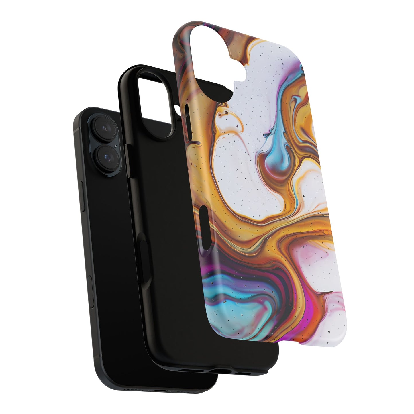 Artistic Phone Case, Tough Cases with Colorful Marble Design