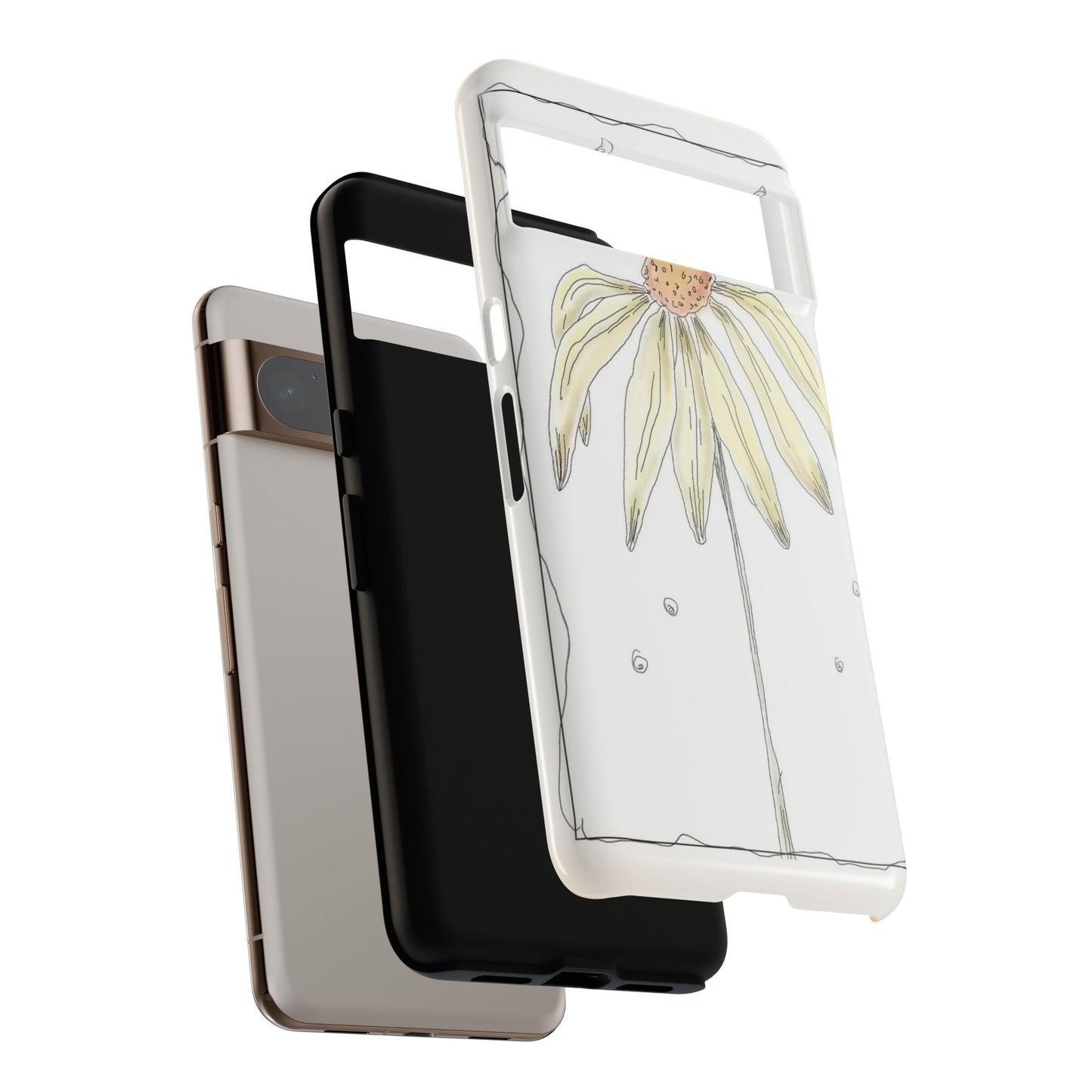 Flower Phone Case with Delicate Design, Tough Phone Cover, Nature Lover Gift, Floral Tech Accessory, Stylish Phone Protection