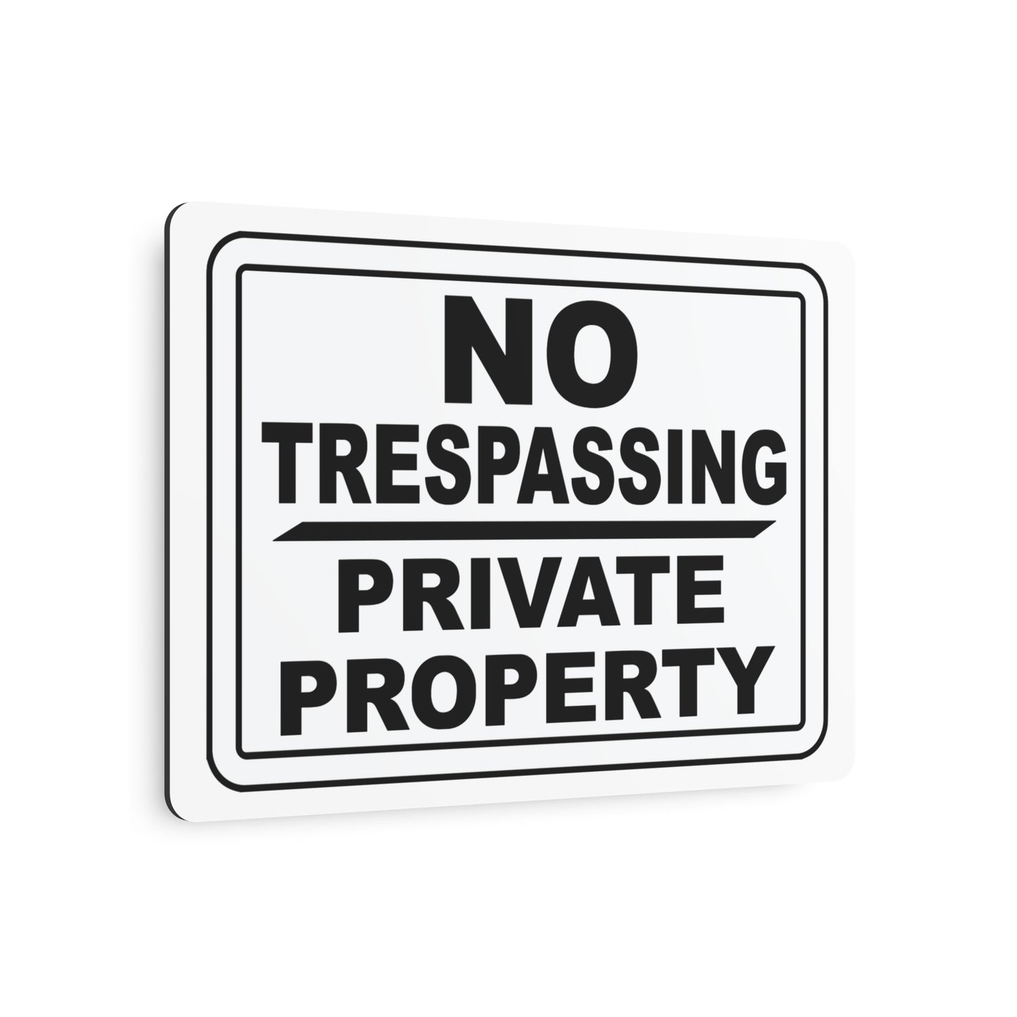 Metal Art Sign - 'No Trespassing' Decorative Home Security Sign, Rustic Home Decor, Yard Sign, Gift for New Homeowners, Protection Sign