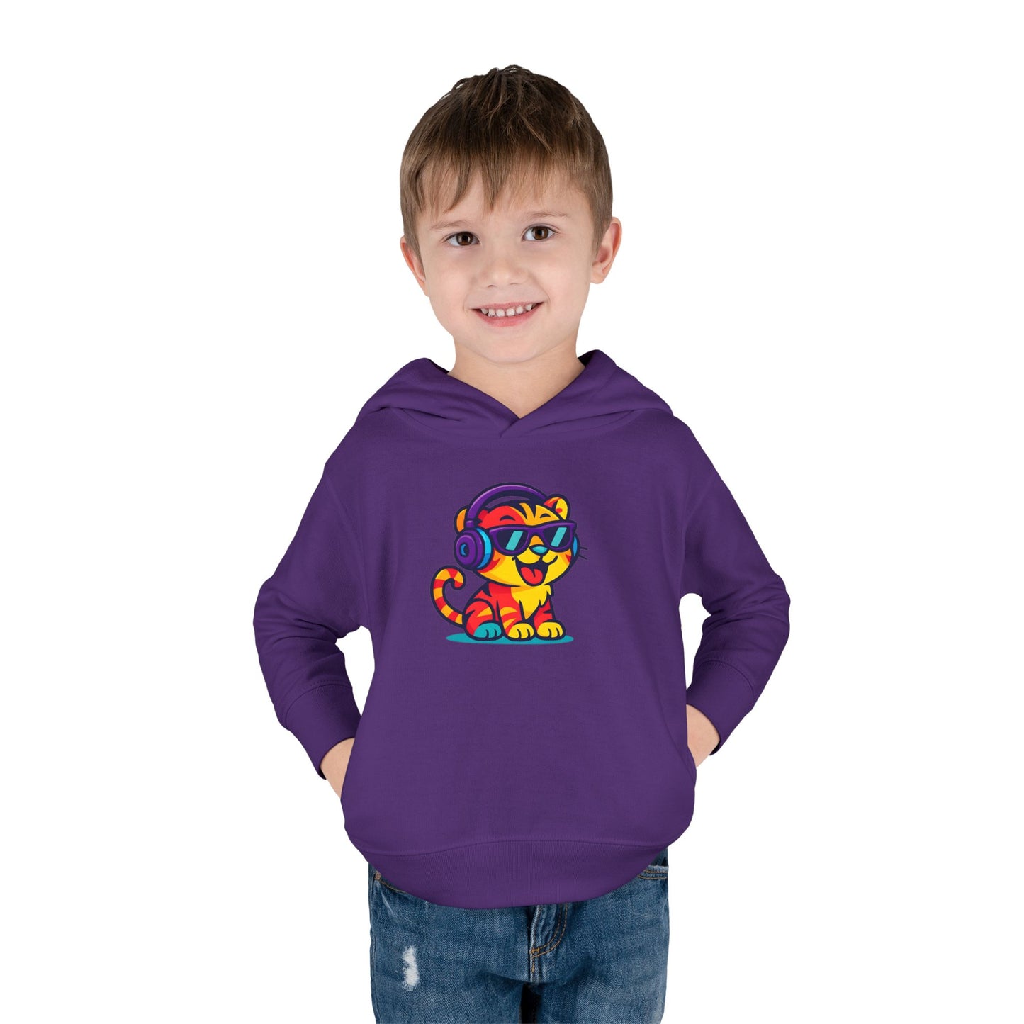 Colorful Tiger Hoodie for Toddlers | Fun Pullover for Kids, Cute Toddler Apparel, Kids' Gift, Birthday Present, Playtime Wear