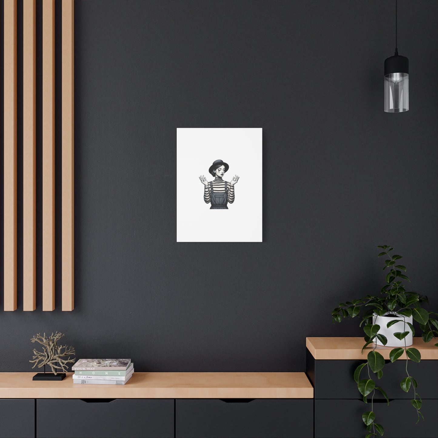 Meditative Striped Canvas Wall Art | Modern Boho Decor, Gift for Art Lovers, Minimalist Home Accent, Gallery Wall Art