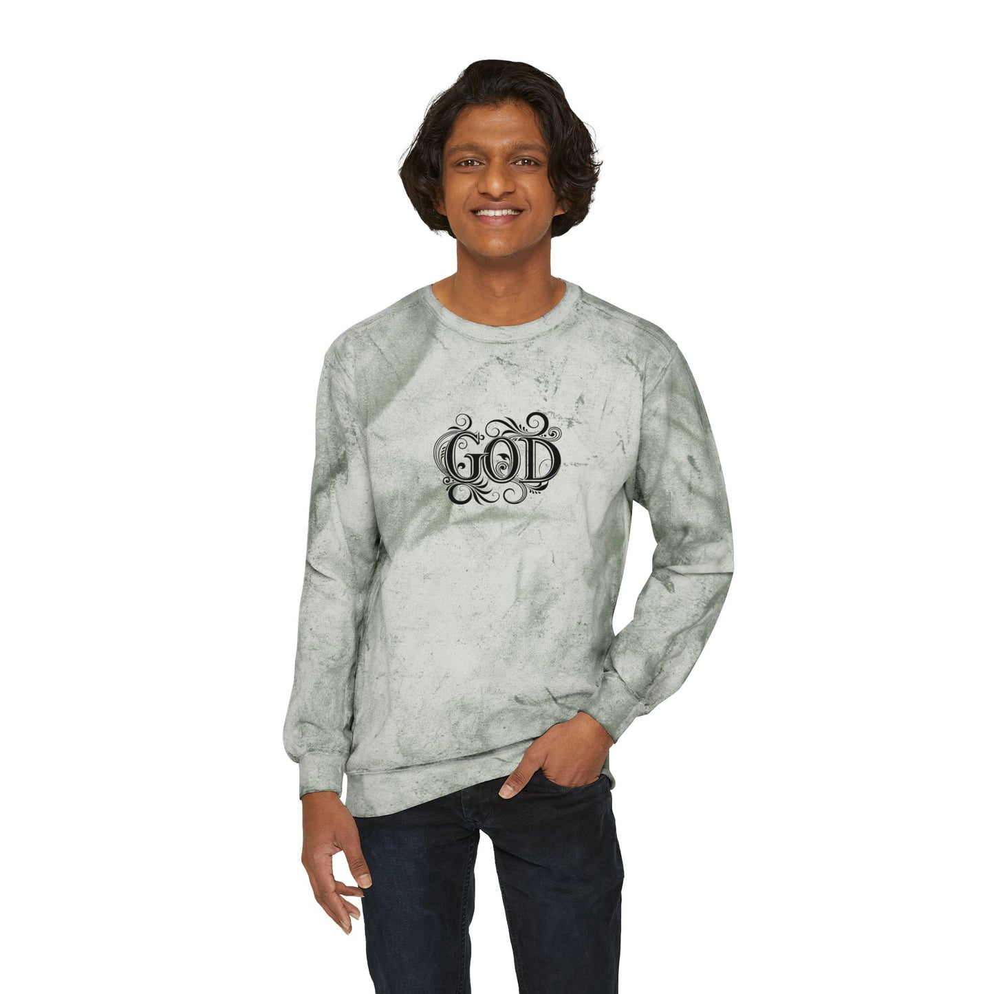 Colorful Inspirational Crewneck Sweatshirt, Unisex Sweatshirt, God Sweatshirt, Casual Wear, Color Blast, Birthday Gift, Spiritual Gift