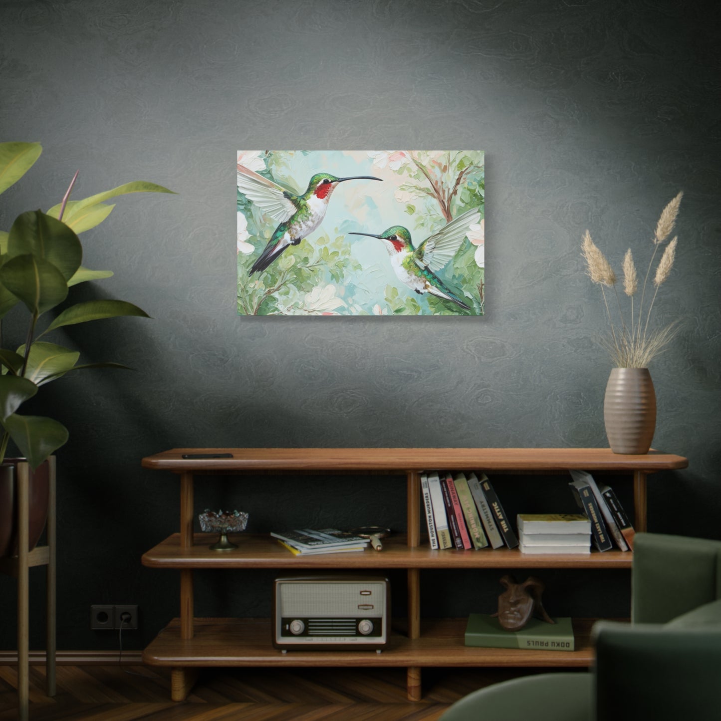 Hummingbird Canvas Wall Art — Stretched Matte Nature Print