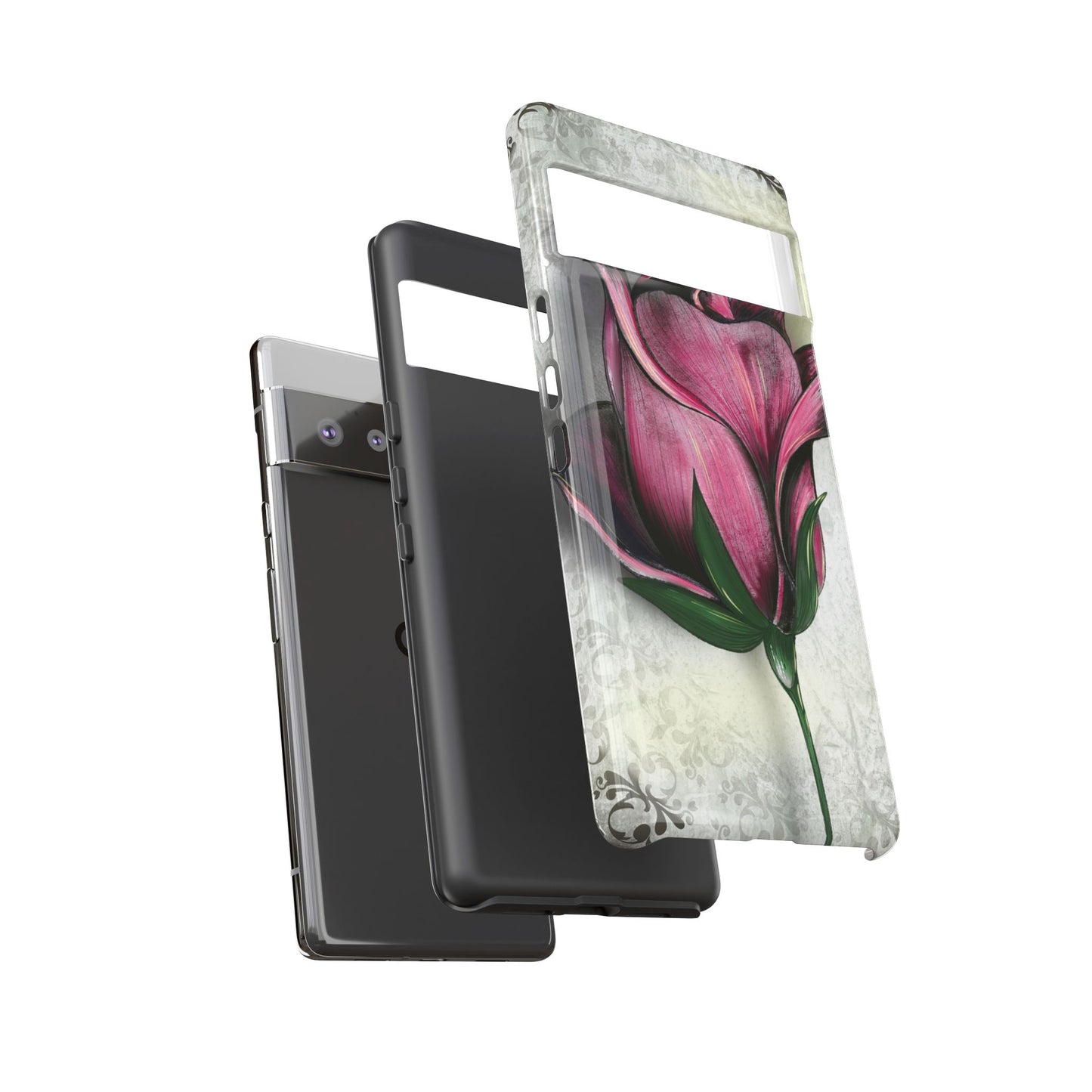 Rose Phone Case – Tough Cases, Floral Phone Cover, Gift for Her, Minimalist Design, Nature Lover's Accessory, Birthday Gift Idea