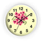 Floral Wall Clock with Pink Flowers, Home Decor, Gift for Gardening Enthusiasts, Mother's Day Present, Living Room Accent, Spring Vibes