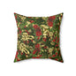 Festive Floral Throw Pillow | Christmas Decor, Holiday Cushion, Gift for Home, Seasonal Accent Pillow, Cozy Living Room