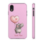 Cute Hippo Phone Case | Good Vibes, Gift for Friends, Cute Phone Accessories, Animal Lover Gift, Happy Phone Cover