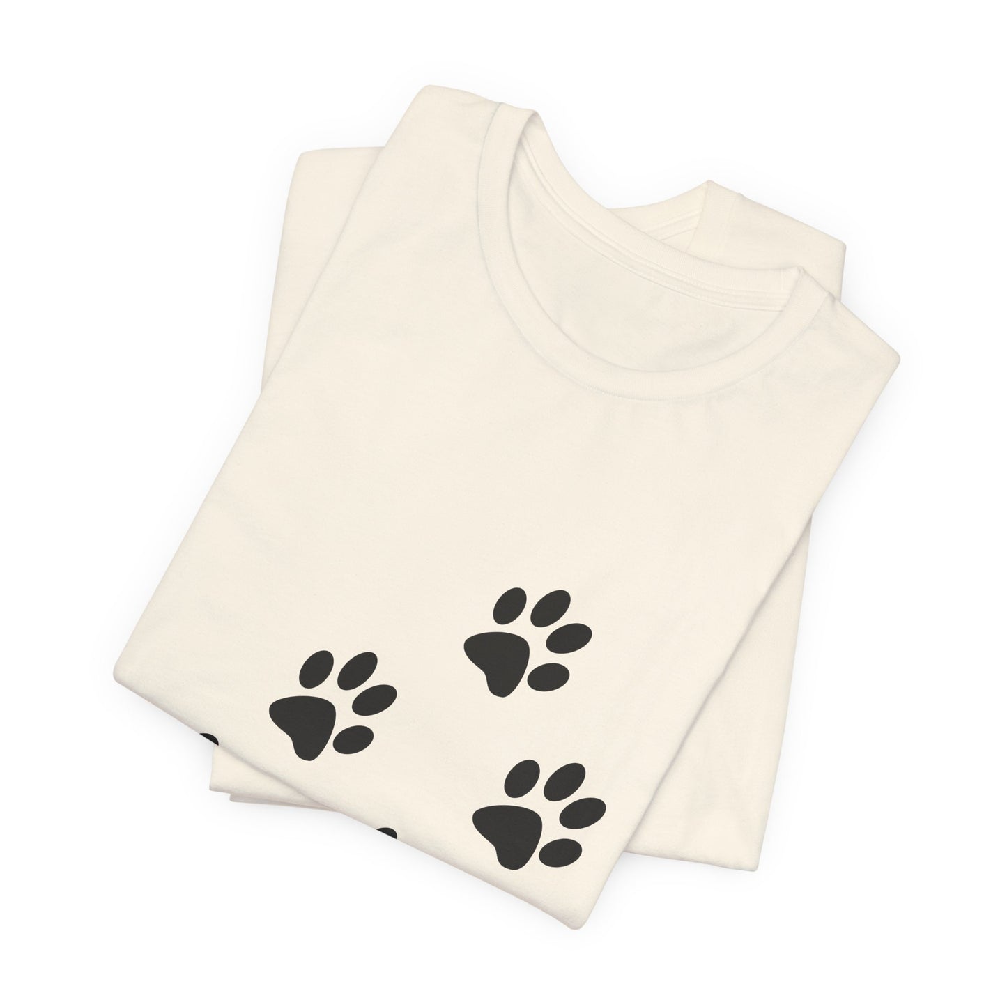 Paw Print Short Sleeve Tee | Unisex Animal Lover Shirt, Pet Owner Gift, Casual Wear, Gifts for Dog Lovers, Comfortable T-Shirt