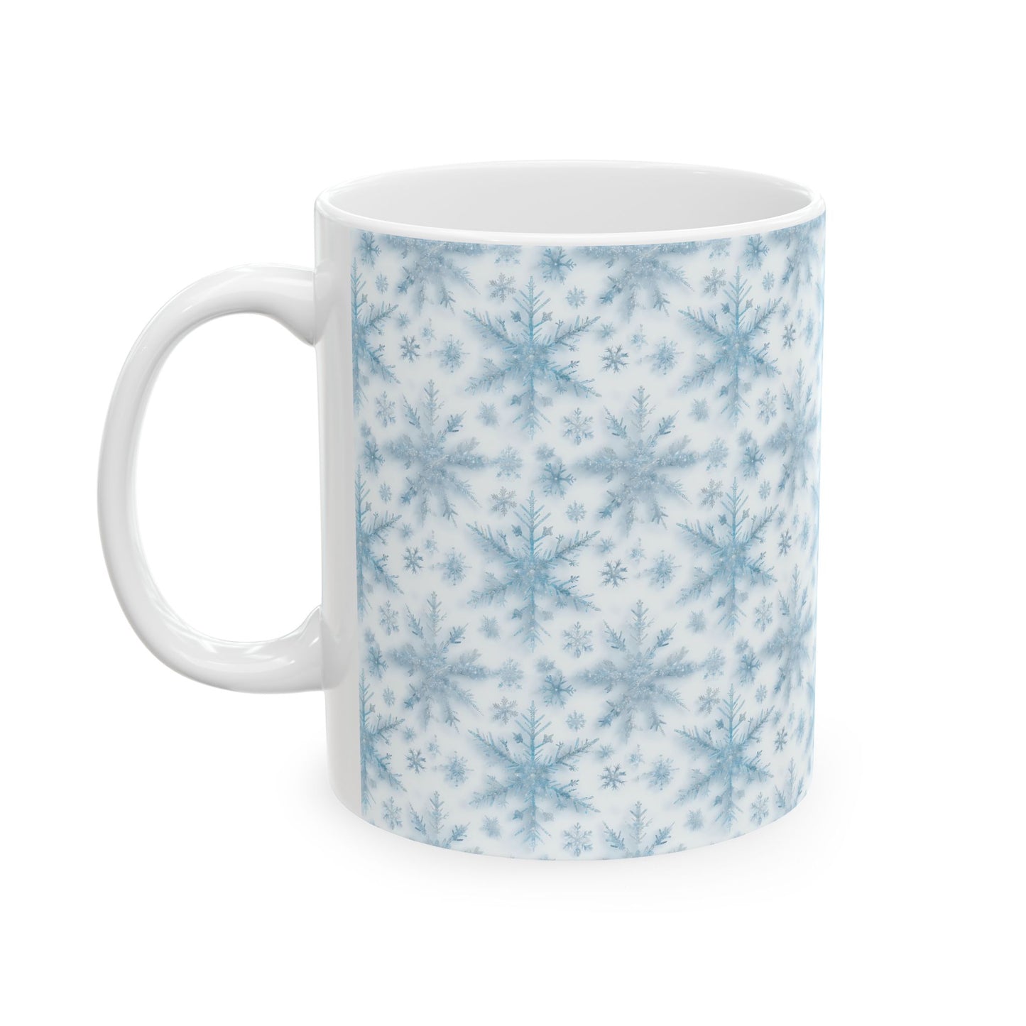 Winter Wonderland Ceramic Mug - Cozy Snowflake Design, Perfect for Hot Cocoa, Holiday Gifts, Home Decor, Winter Celebrations