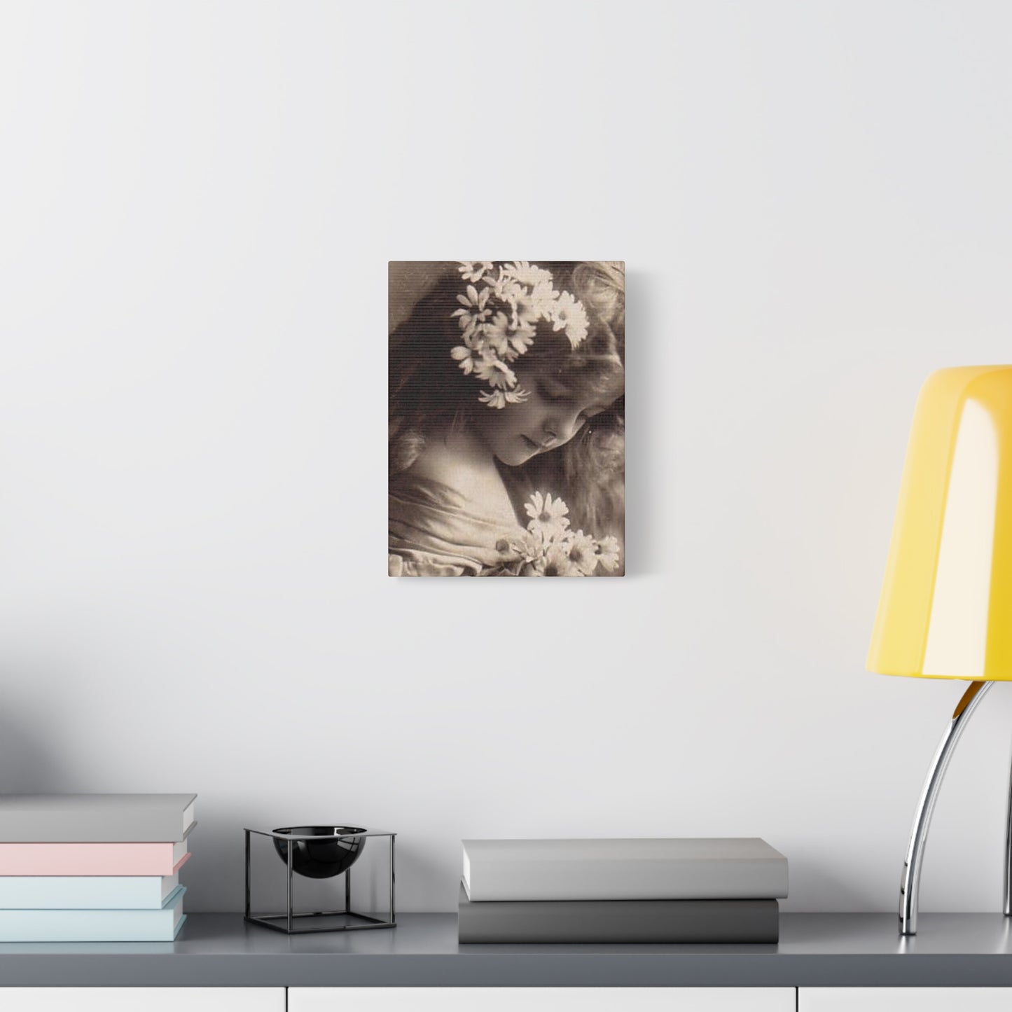 Vintage Floral Portrait Canvas