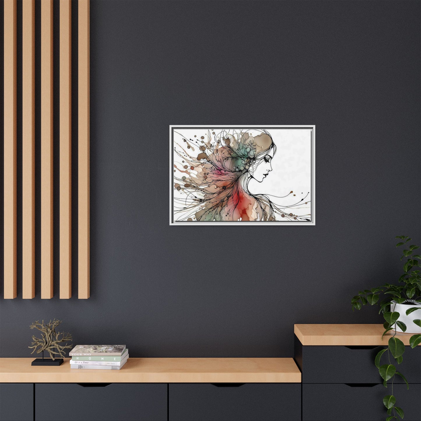 Matte Canvas, Framed (Multi-color) - Girl Whispers