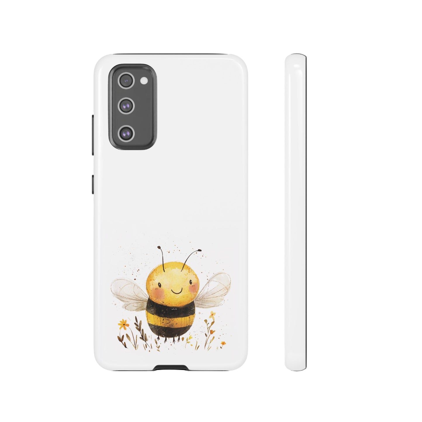 Bee Phone Case, Cute Bee Design, Tough Phone Cover, Gift for Nature Lovers, Floral Bee Mobile Case, Bee-themed Accessory