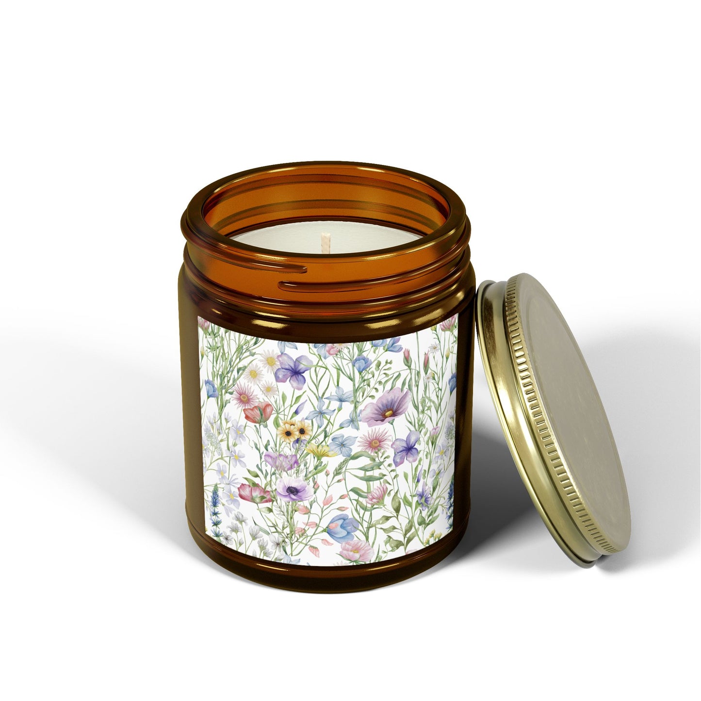 Scented Candles, Coconut Apricot Wax (4oz, 9oz) - Wildflowers