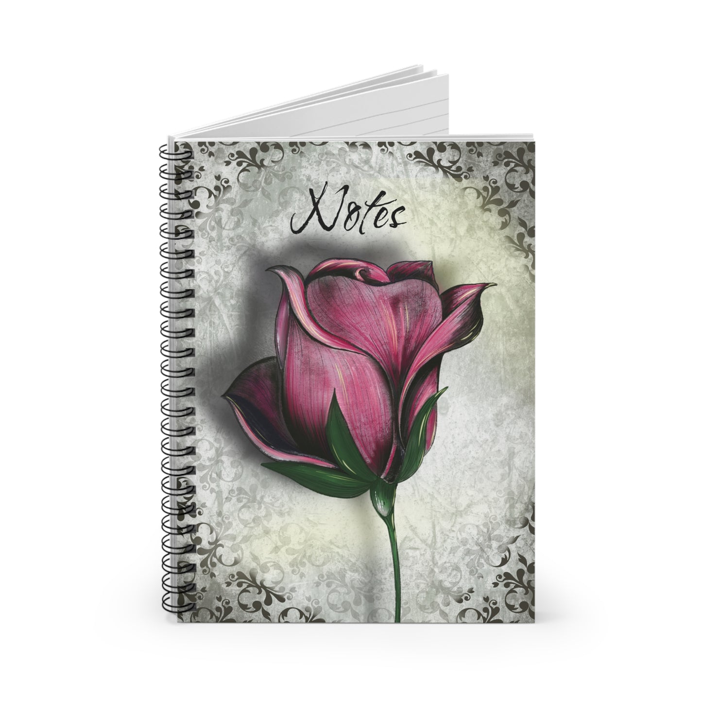 Floral Spiral Notebook - Perfect for Journaling, Note-taking, Gifts for Students, Mothers Day, Elegant Stationery