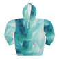 Tranquil Tie-Dye Unisex Pullover Hoodie, Cozy Hoodie, AOP Hooded Sweatshirt, Trendy Casual Wear, Gift for Her, Perfect for Fall