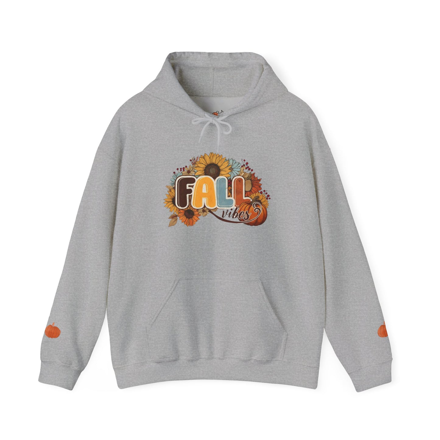 Cozy Fall Vibes Hoodie, Unisex Sweatshirt for Autumn, Pumpkin Design, Perfect for Thanksgiving, Gift for Friends, Seasonal Wear