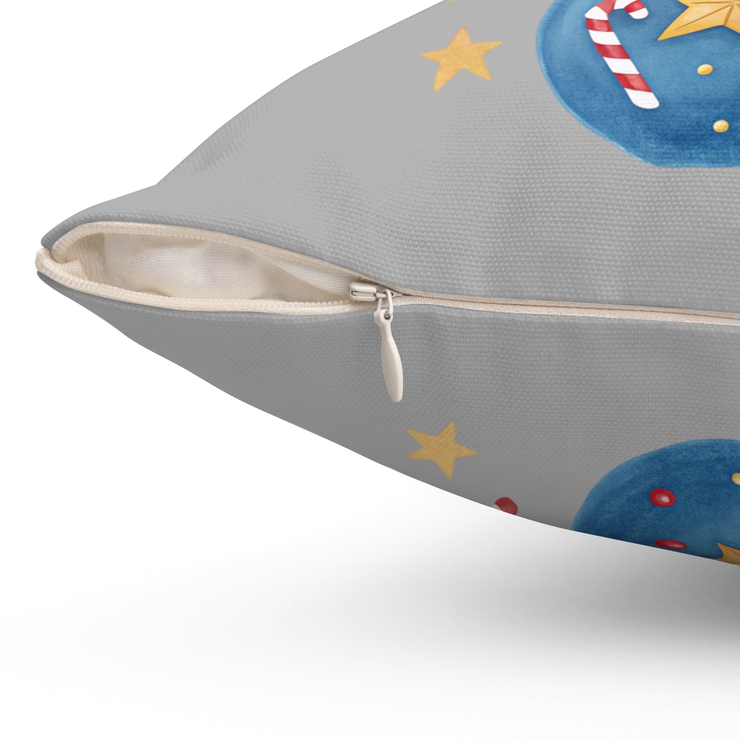 Holiday Ornament Pillow, Decorative Throw Cushion, Festive Home Decor, Christmas Gift, Winter Blanket Accessory, Cozy Seasonal Accent