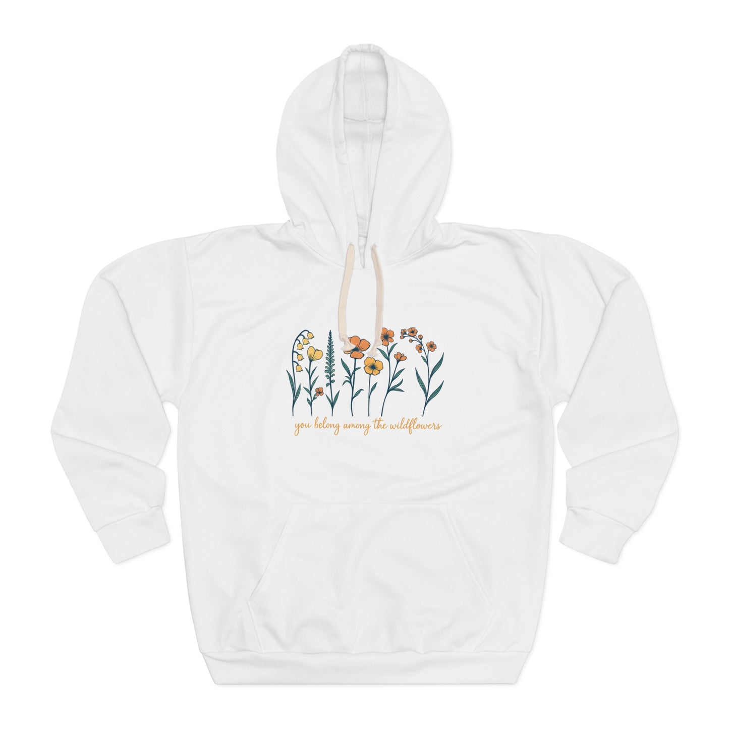 Botanical Quote Hoodie, Cozy Floral Pullover, Nature Lover Gift, Spring Sweatshirt, Unisex AOP Hoodie
