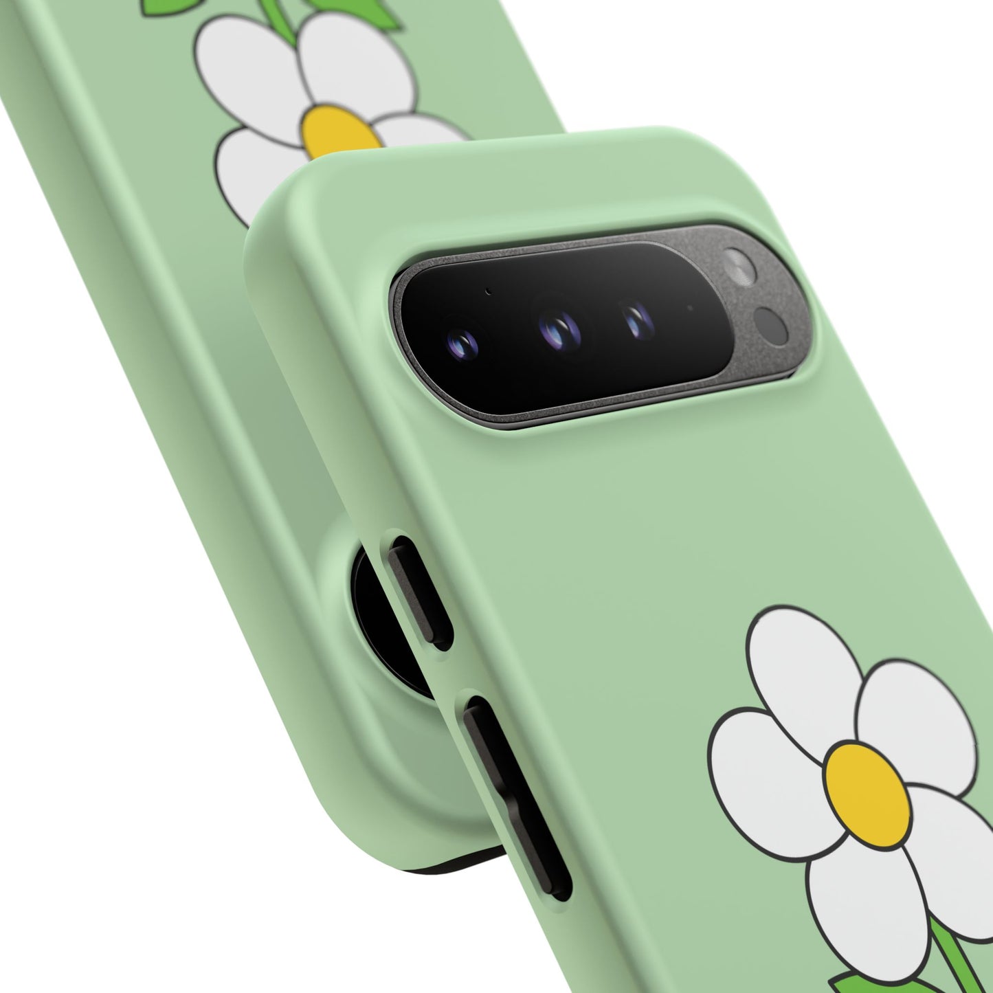 Floral Phone Case - Tough Cases for Nature Lovers, Cute Green Flower Design, iPhone Cover, Gift for Her, Spring Accessories