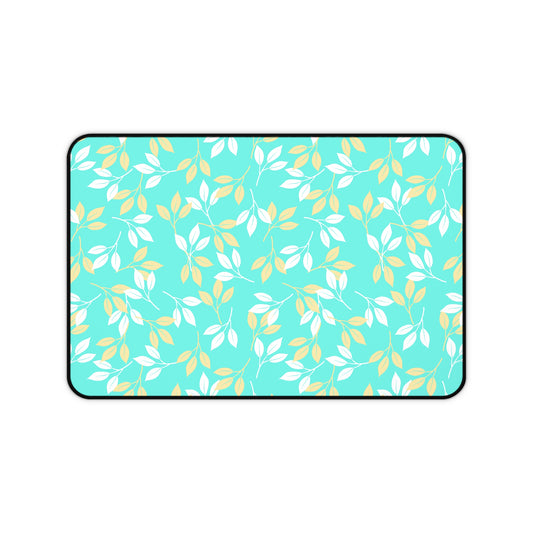 Botanical Desk Mat for Home Office, Leafy Desk Pad, Cute Work Accessory, Floral Mouse Mat, Gift for Students, Greenery Decor