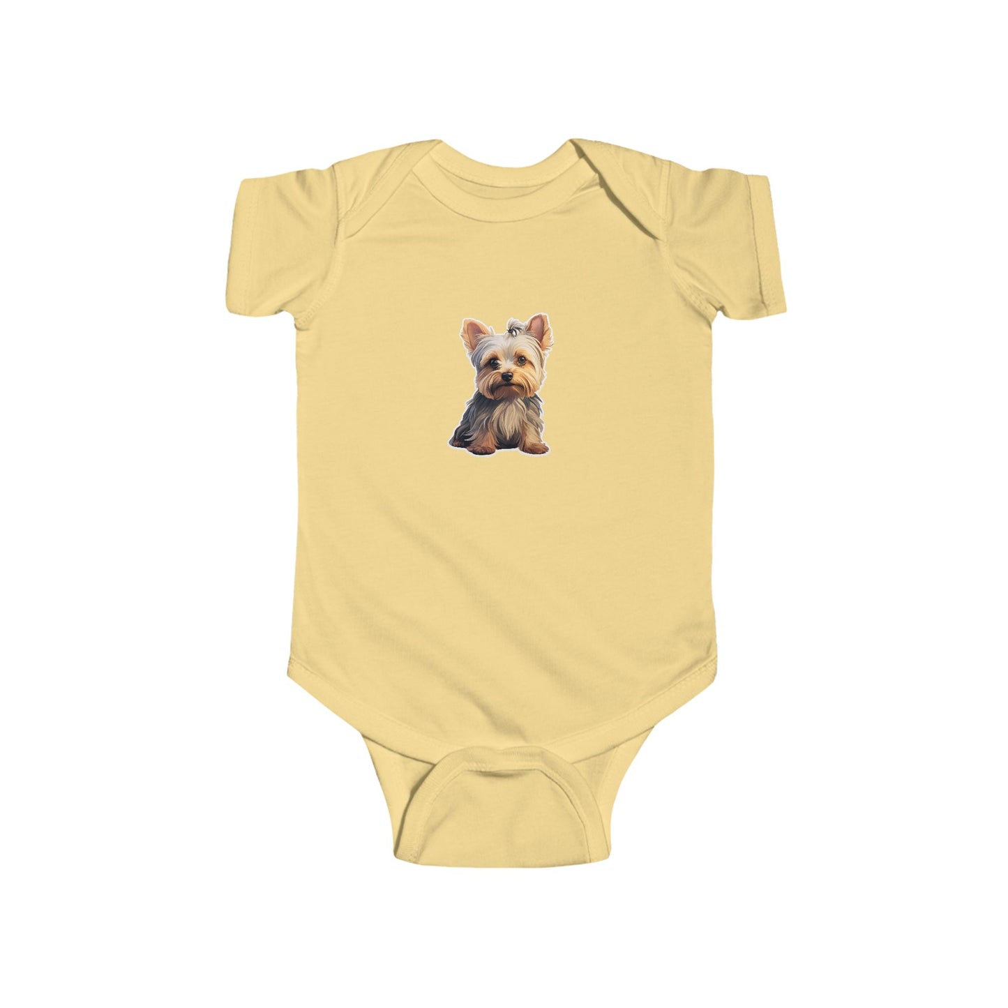 Yorkie Puppy Infant Bodysuit, Cute Dog Baby Onesie, Baby Shower Gift, Newborn Outfit, Paw Print Baby Clothes