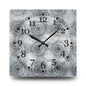 Elegant Floral Acrylic Wall Clock