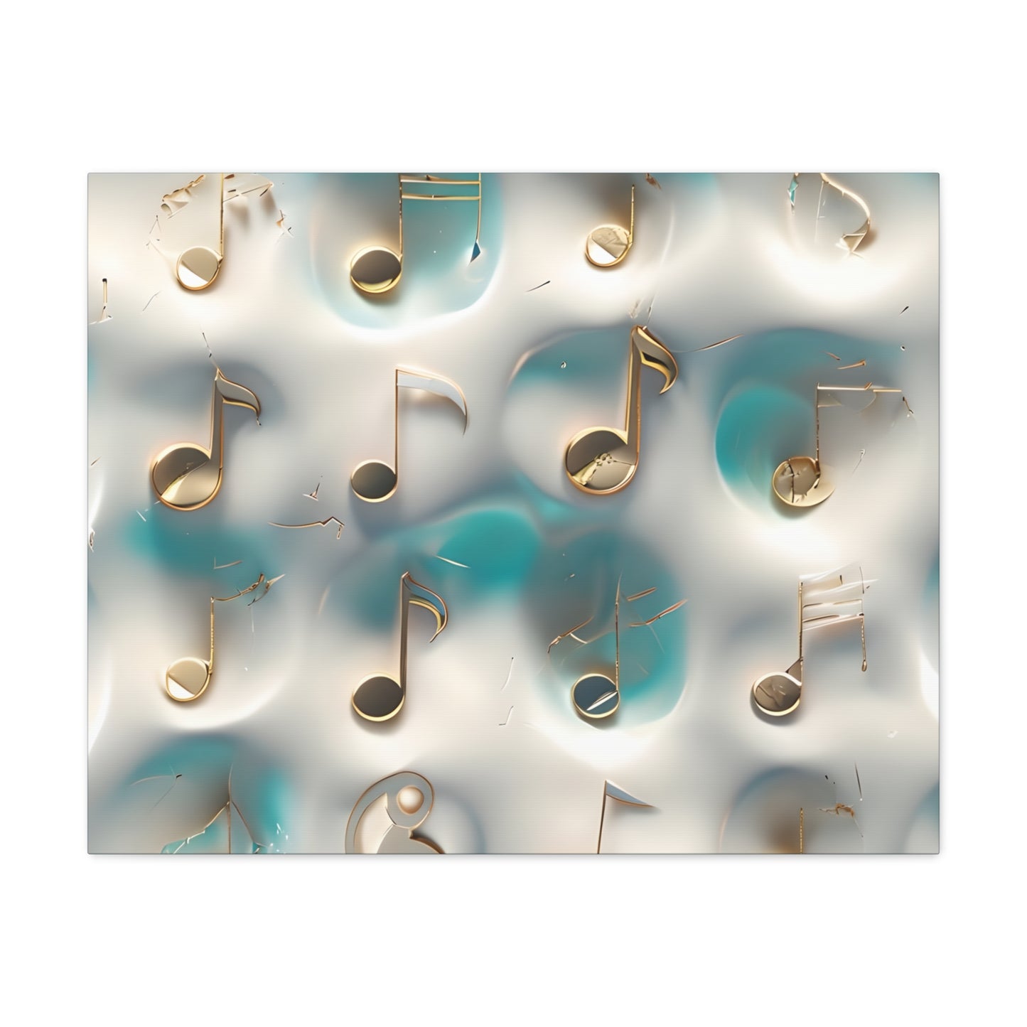 Musical Notes Wall Art Canvas, Elegant Home Decor, Perfect for Musicians, Music Lovers, Gifts for Music Teachers, Unique Art Piece