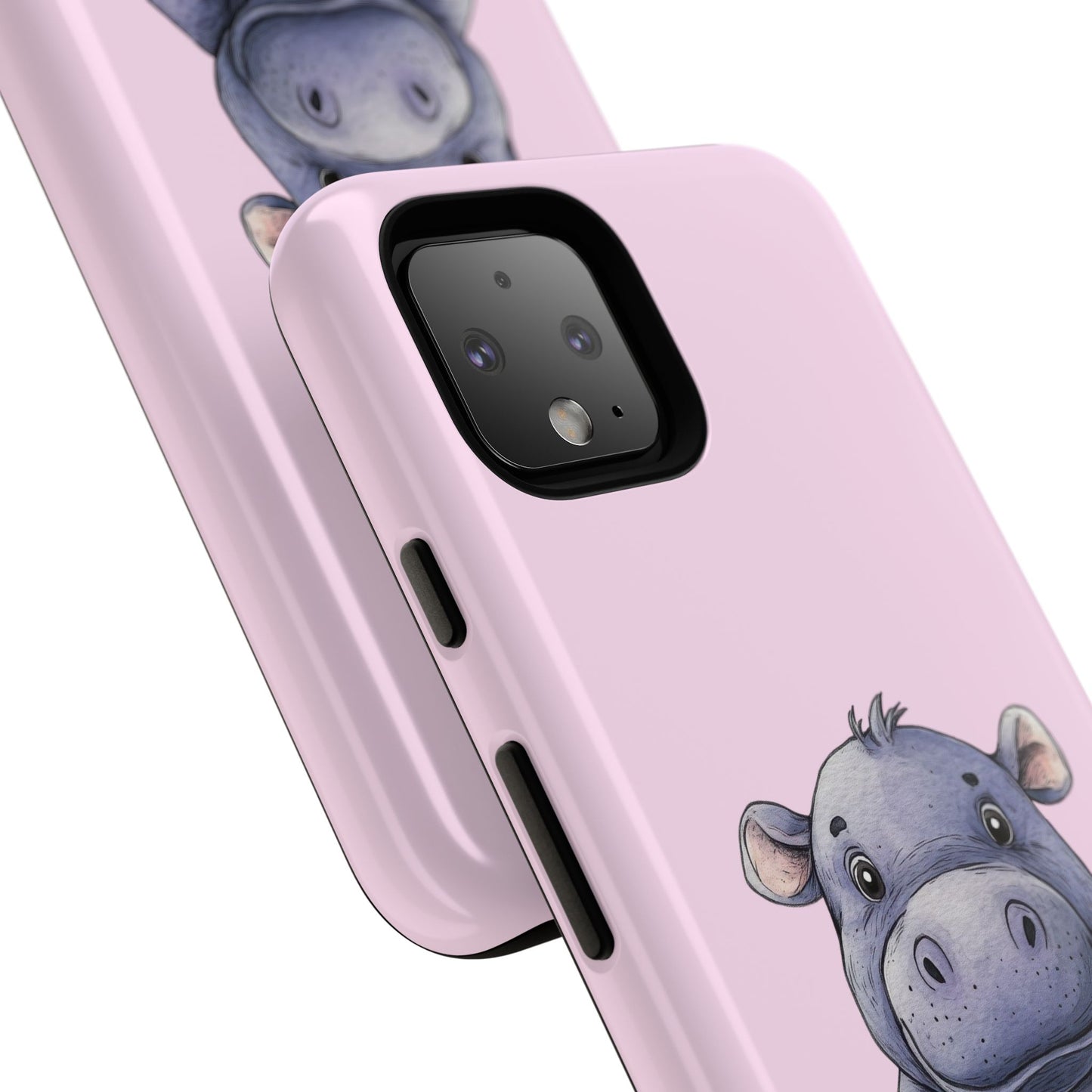 Cute Hippo Phone Case - Tough Cases, Animal Phone Cover, Kawaii Accessories, Gifts for Kids, Unique Tech Gear