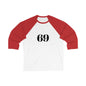 Customizable Unisex Baseball Tee, 3/4 Sleeve Shirt, Retro Sports Tee