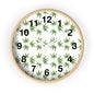Leafy Wall Clock - Green Herbal Decor, Perfect for Nature Lovers, Boho Style, Gift for Gardeners, Unique Home Accent