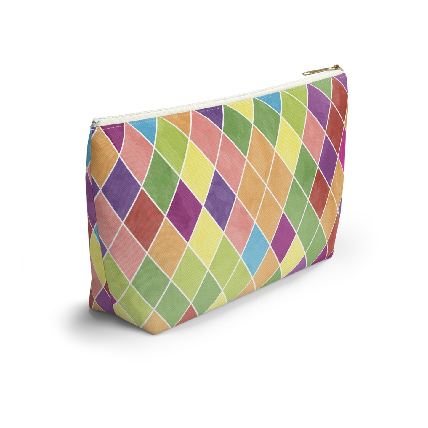 Vibrant Geometric Accessory Pouch, Colorful Makeup Bag, Travel Organizer, Gift for Artists, Pencil Case