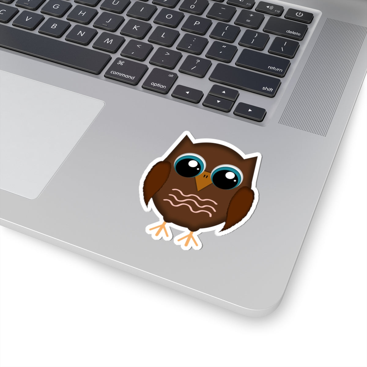 Cute Brown Owl Kiss-Cut Stickers, Fun Laptop Decals, Perfect for School Supplies, DIY Projects, Animal Lovers' Gifts