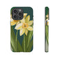 Floral Phone Case - Yellow Daffodil Design, Tough Phone Cover, Spring Decor, Floral Gift, Nature-Inspired Accessories
