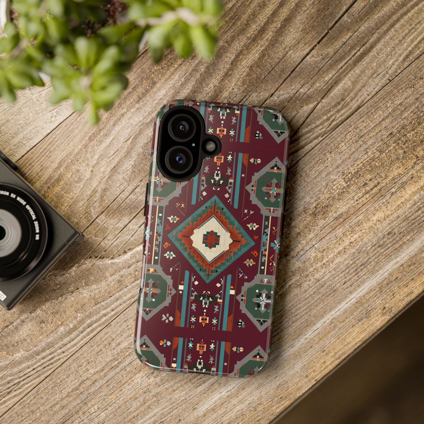 Tribal Pattern Phone Case - Boho Chic, Tough Durable Cover, Stylish Tech Accessory, Gift for Him/Her, Festival Essentials