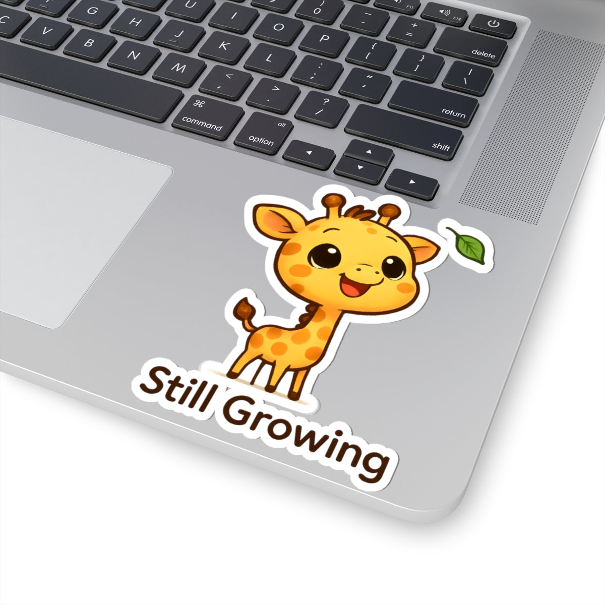 Still Growing Giraffe Sticker — Cute Kids Laptop Decal