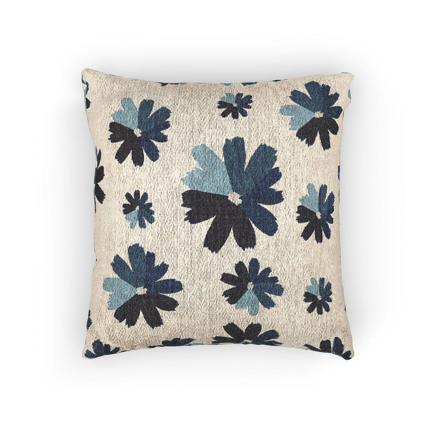 Boho Floral Woven Pillow, Cozy Cushion for Home Décor, Gift for Housewarming, Modern Accent for Living Room, Decorative Throw Pillow